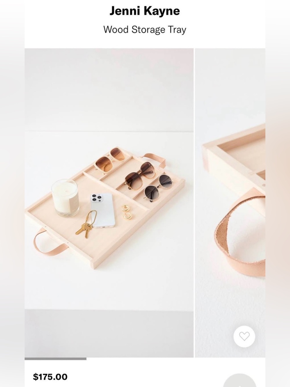 Jenni Kayne Natural Wood Tray with Divided Compartments - Picture 2 of 5